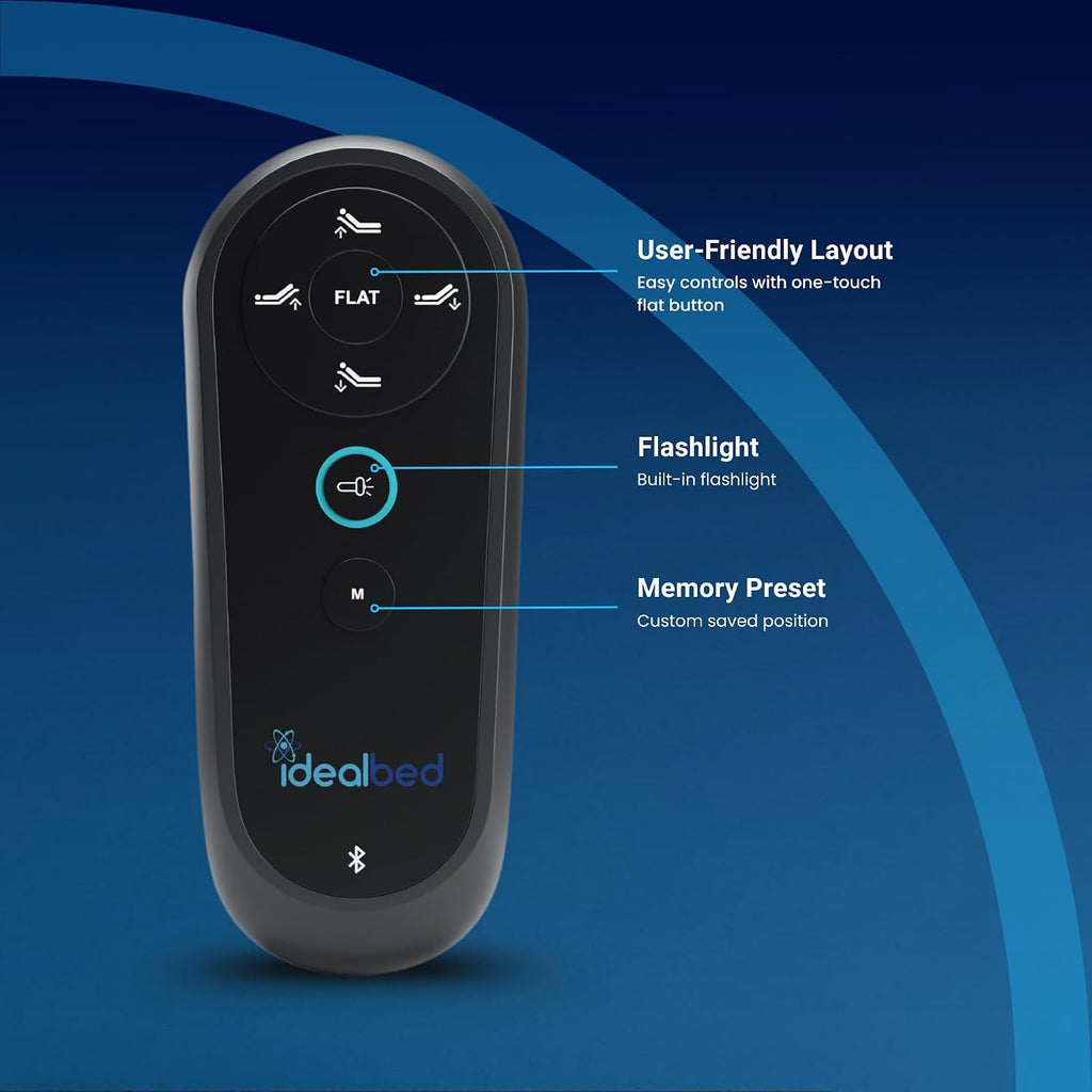 iDealBed 2i Custom Adjustable Bed Base - Advanced Head & Foot Elevation, Wireless Remote with Memory, Zero Clearance, Easy Setup (King)