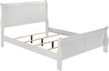 Coaster Home Furnishings Louis Philippe Traditional 4-Piece Bedroom Set Eastern King Size Sleigh Bed Frame 47-inch Headboard White 202441KE-S4