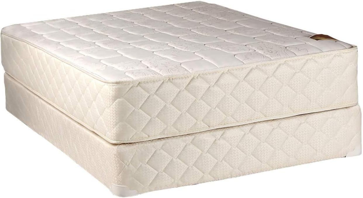 Dream Solutions USA DS USA Grandeur Deluxe 2-Sided Gentle Firm Mattress Set with Metal Bed Frame - Spine Support, Premium Edge Guards, Long Lasting Comfort (King 76'x80'x12')