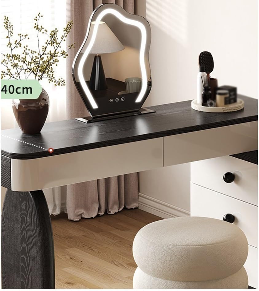 Makeup Table Vintage Dressing Table Chest of Drawers: Expandable Corner Makeup Desk Solid Wood Storage Cabinet Vanity Desk