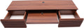 Wall Mounted Floating Desk, Brown Small Spaces Workbench Hanging Table with Pull-Out 2 Drawers, Mount Computer Laptop Desks, Wall-Mounted Corner Book Shelf for Bedroom Student Dormitories