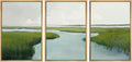 SIGNWIN Framed Canvas Print Wall Art Set Serene Marshland with Green Wetlands and Tranquil Water Illustrations Modern Art Decorative Rustic Zen for Living Room, Bedroom, Office - 16'x24'x3 Natural