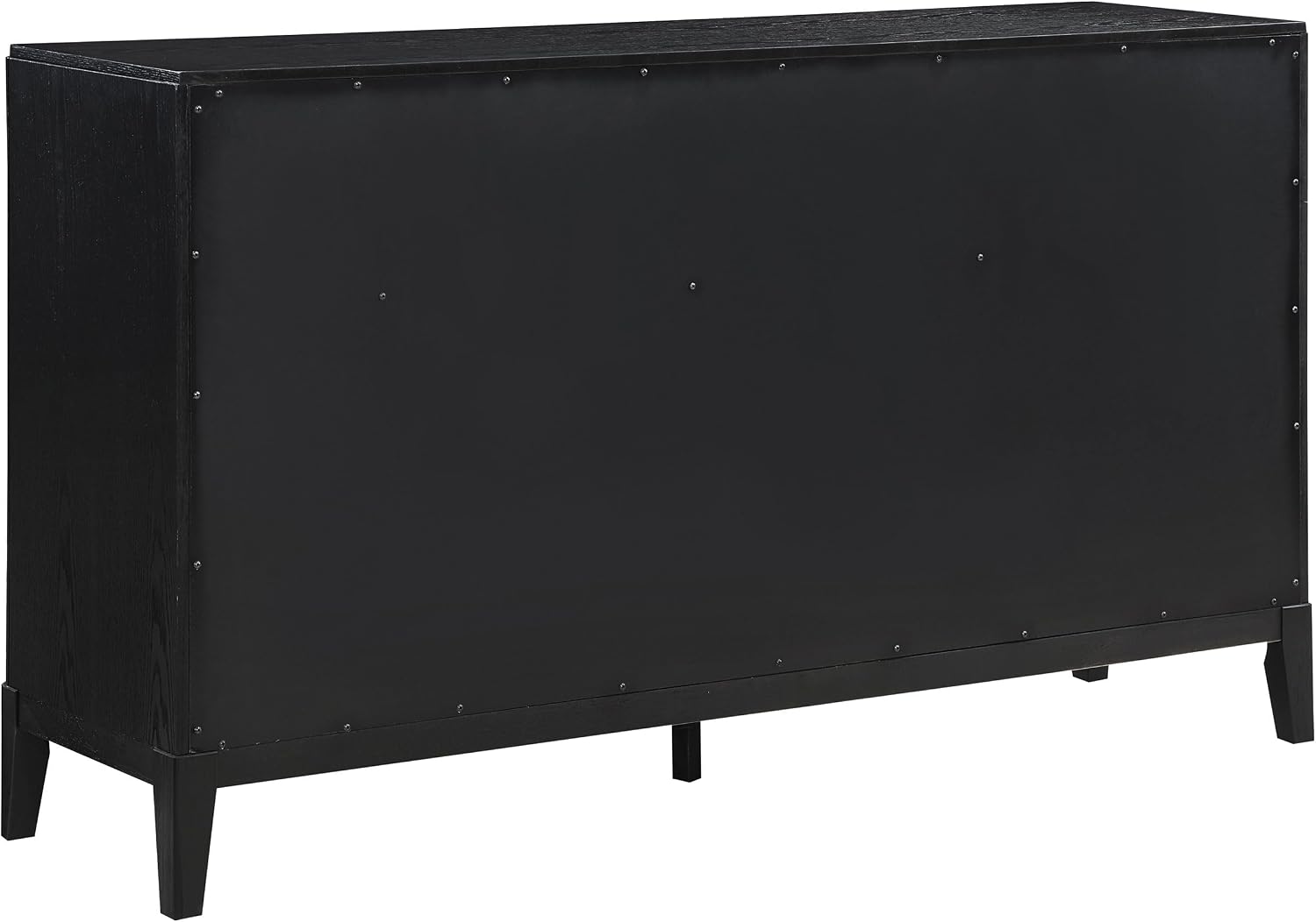 Coaster Home Furnishings Brookmead Transitional 4-Piece Bedroom Set Fabric Upholstered California King Size Panel Bed Frame 60-inch Headboard Black 224710KW-S4