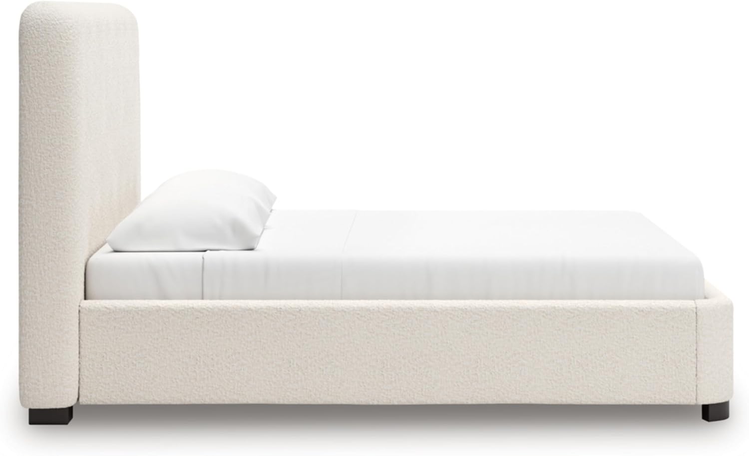 Signature Design by Ashley Whittgate Casual Stain Resistant King Upholstered Panel Bed, Solid Wood Blocking and Reinforced Side Rails for Added Strength, Foundation or Box Spring Needed, Beige