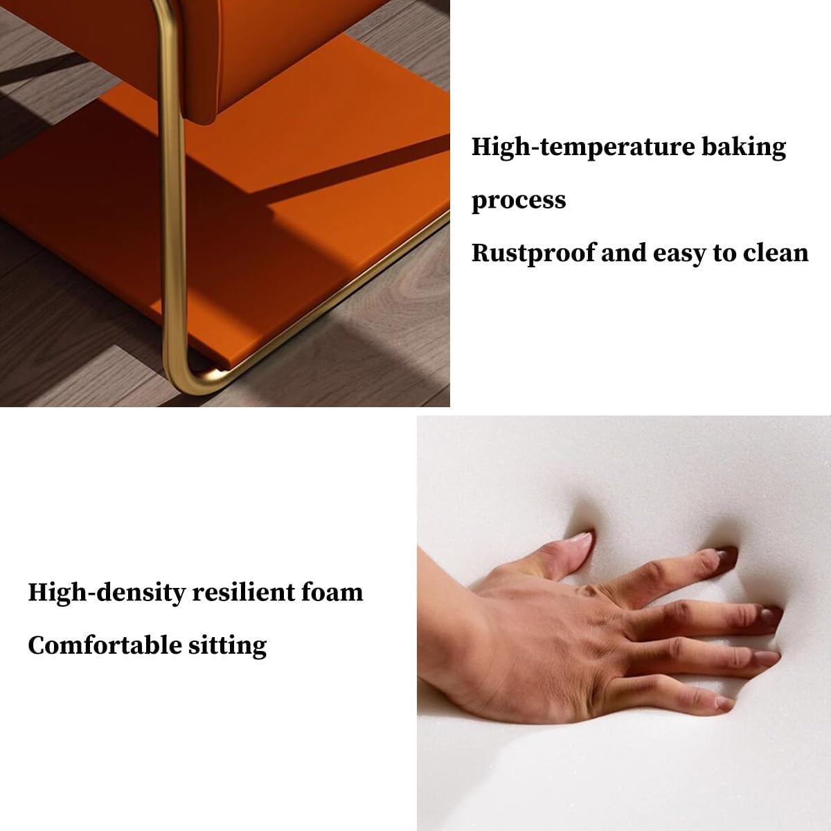 BTZHY Vanity Chair,Foot Rest, Leather Makeup Vanity Stool with Metal Legs, Foot Stool n Upholstered Footrest Stool Bench for Couch Bed Room Living Room