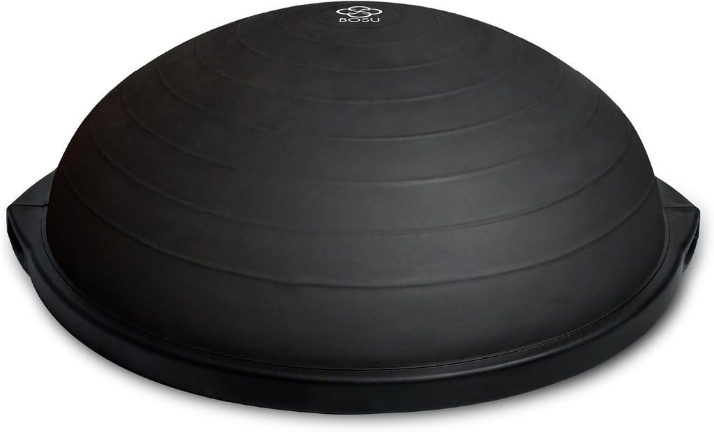 Bosu Balance Ball Exercise Trainer, Home Gym Equipment w/Guided Workouts & Pump, 26' Inflatable Fitness Platform for Strength Training, Standing, Balancing, and Core Workout