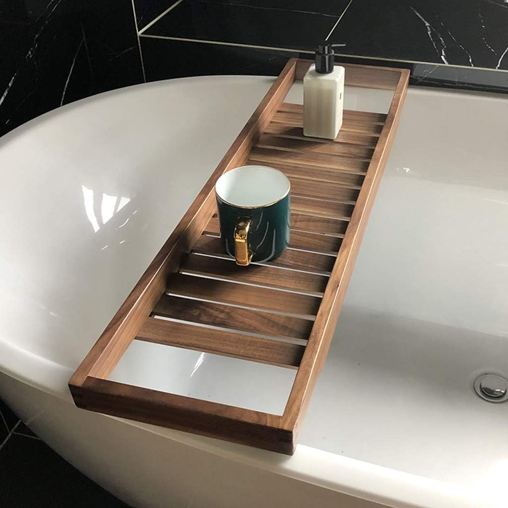 Solid Wood Bathtub Caddy Tray with Wine Glass Holder Luxury Spa nizer for Ultimate Relaxation and Comfort
