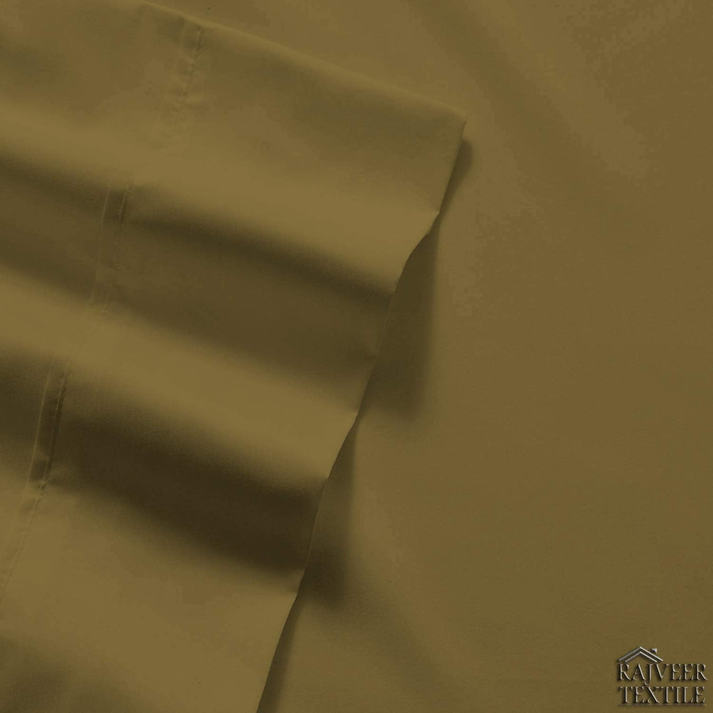 5 Piece Sheet Set- Cotton 1000 Thread Count - Luxury Bedding Set Fits Up to 15 Inches Deep Pocket - 5 Piece Sheet Set (Split Queen Size, Taupe)
