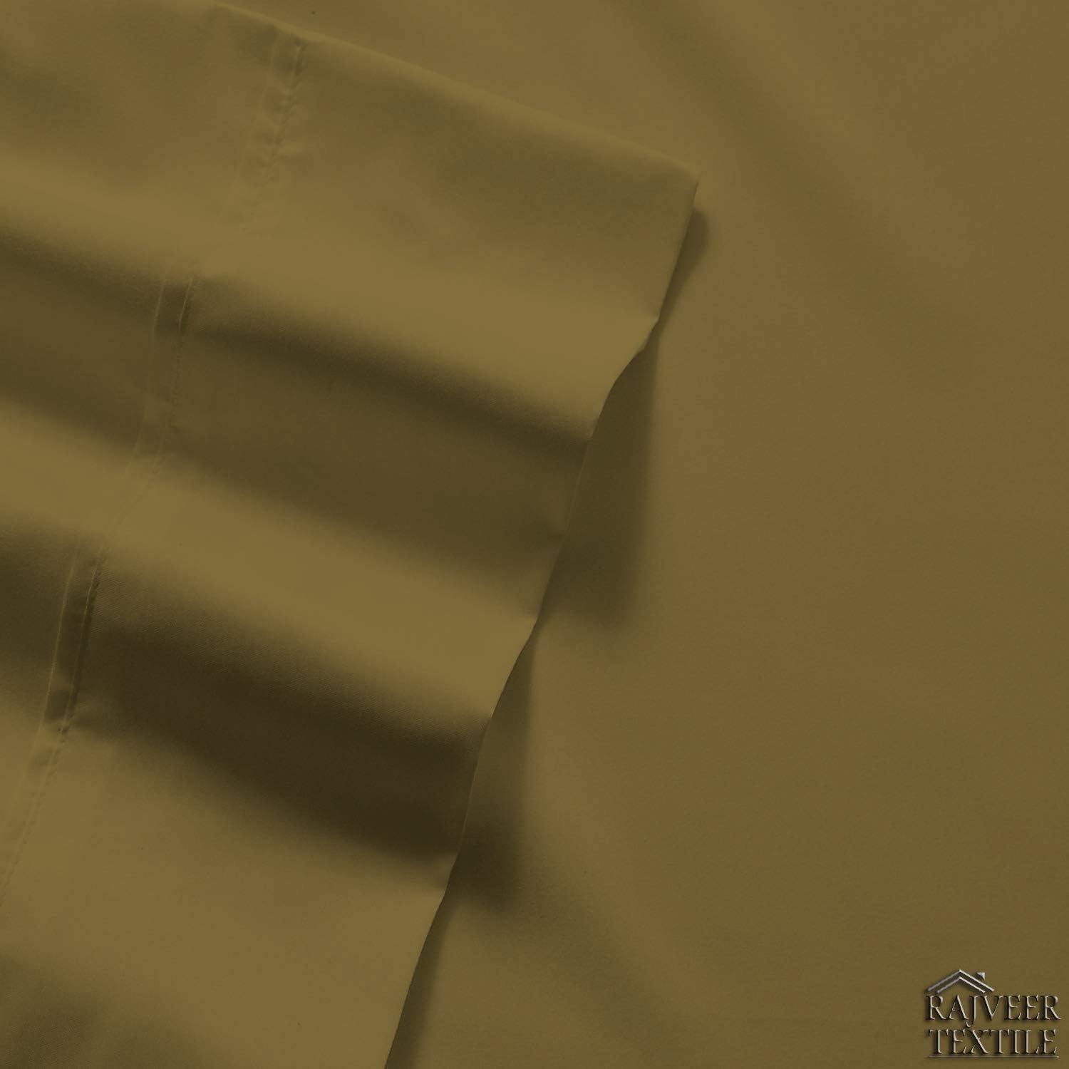 5 Piece Sheet Set- Cotton 1000 Thread Count - Luxury Bedding Set Fits Up to 15 Inches Deep Pocket - 5 Piece Sheet Set (Split King Size, Taupe)