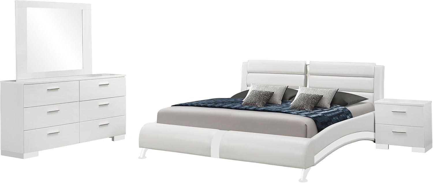 GOWE Fillmore White 4-Piece Eastern King Bedroom Set