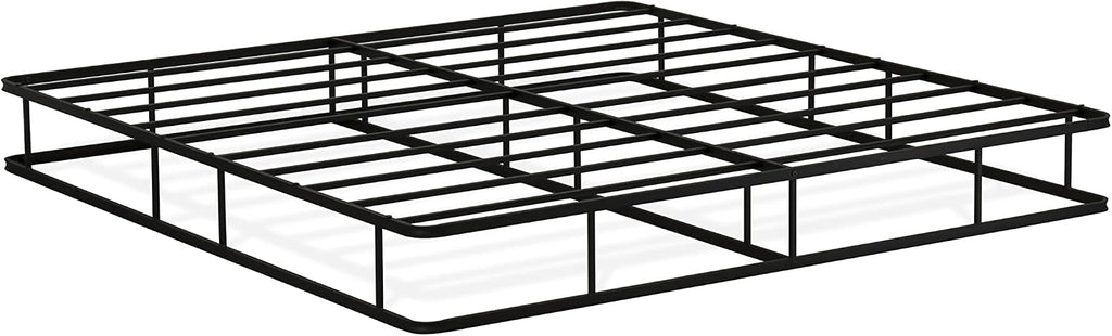 EAST WEST FURNITURE - DHKBBLK - Dothan Metal King Bed Frame with Magnificent Design Headboard and Footboard - Premium Metal Frame in Powder Coating Black