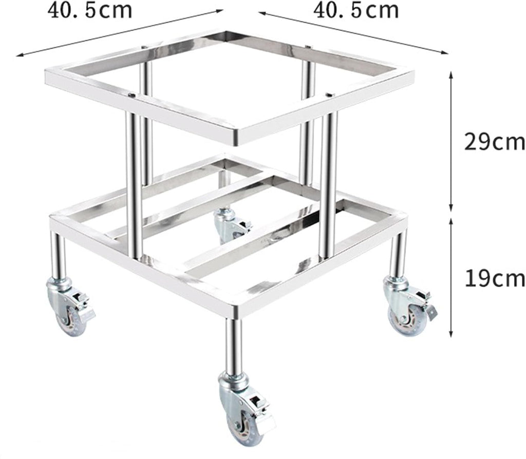 Heavy-Duty Rolling Dolly Cart, Stainless Steel Base with Wheels for Plant Pots, Grease Buckets, Car Wash Tools & Accessories - Versatile Heavy Load Transport Solution