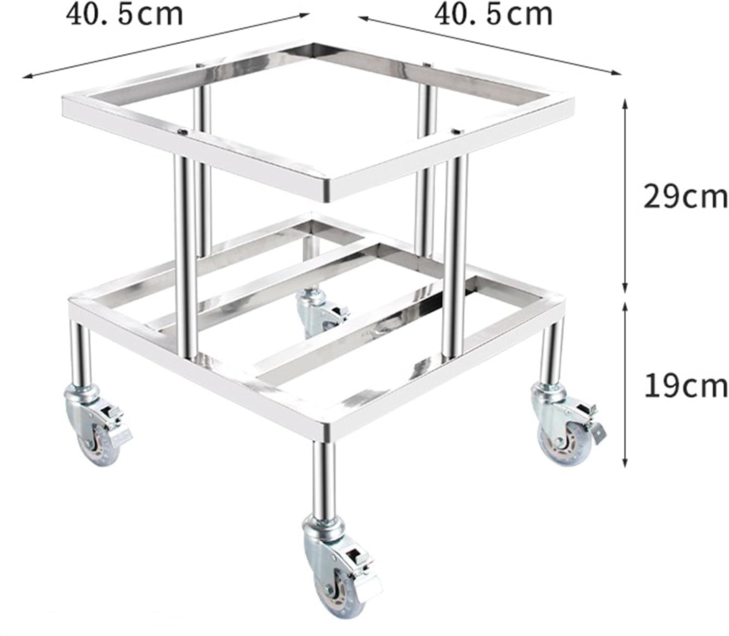 Heavy-Duty Rolling Dolly Cart, Stainless Steel Base with Wheels for Plant Pots, Grease Buckets, Car Wash Tools & Accessories - Versatile Heavy Load Transport Solution