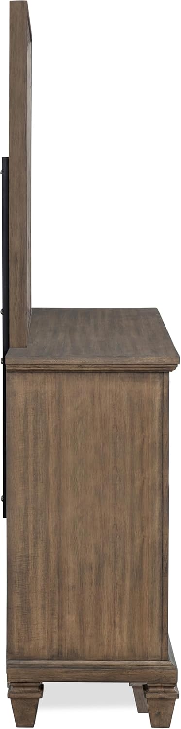 New Classic Furniture Mariana 4-Piece Wood Cal King Bedroom Set with Nightstand, Vintage Mocha