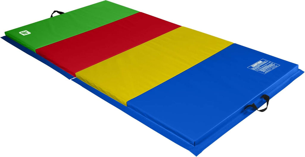 We Sell Mats - 4 ft x 8 ft x 2 in Premium Personal Fitness & Exercise Mat for Home Workout - Lightweight and Folds for Carrying – All Purpose Home Gym Mat – Thick Mat for Yoga, Pilates, Stretches