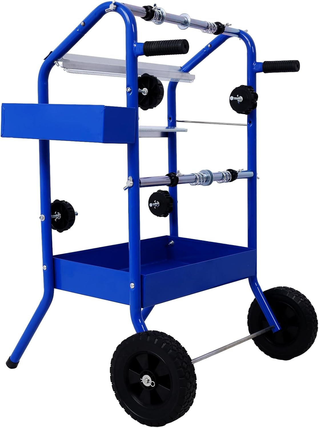 Mobile Masking Paper Dispenser for Automotive Paint Shops - Professional 18-Inch Multi-Roll Cart with Storage Trays & Cutting System - Heavy-Duty Workshop Organizer for Spray Painting Tools &
