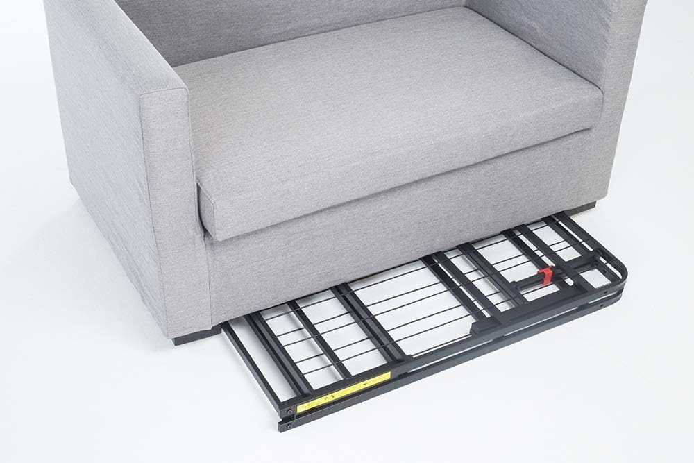 Mielmoon 14 inch Foldable Metal Platform Bed Frame Sturdy Steel, No Box Spring Needed,Heavy Duty Smart Assembly,Tool-Free Setup (Bed Frame Only, Twin)