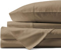 4 Piece Sheet Set- Cotton 1000 Thread Count - Luxury Bedding Set Fits Up to 15 Inches Deep Pocket - 4 Piece Sheet Set (Twin Size, Taupe)