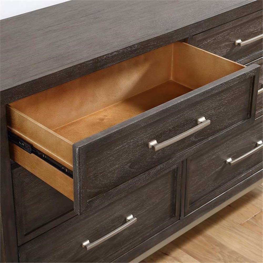 Steve Silver Broomfield Walnut King Engineered Wood 6-Piece Bedroom Set
