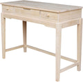Solid Wood Vanity Table, Unfinished