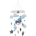 Baby Mobile for boy Crib Bear Nursery Decor Baby Crib Mobile Nursery Mobile Cot Mobile Felt Hanging Mobile Blue Teddy Bear Baby Shower New Baby boy Gift
