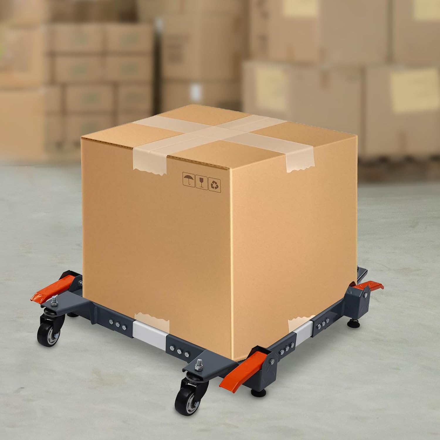 Undercat Mobile Base, Heavy Duty Mobile Base with 4 Universal Wheels, 1500 lbs Load Capacity, Adjustable Mobile Base for Mobilizing Small Mechanical Equipment, Home Appliances