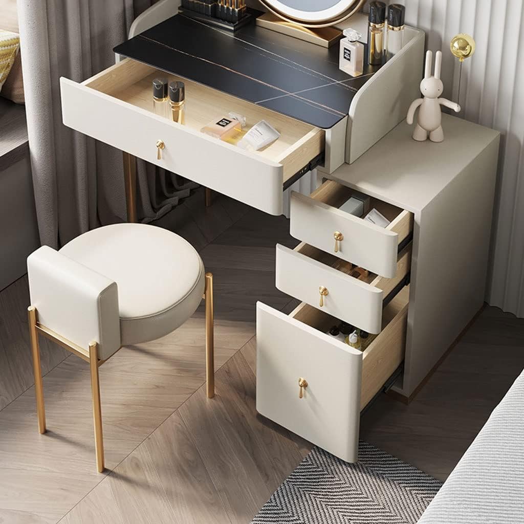 Vanity Benches Dresser Set Slate Dresser Bedroom Small Dresser Modern Ladies Vanity Table Multifunctional Table (Color : D)