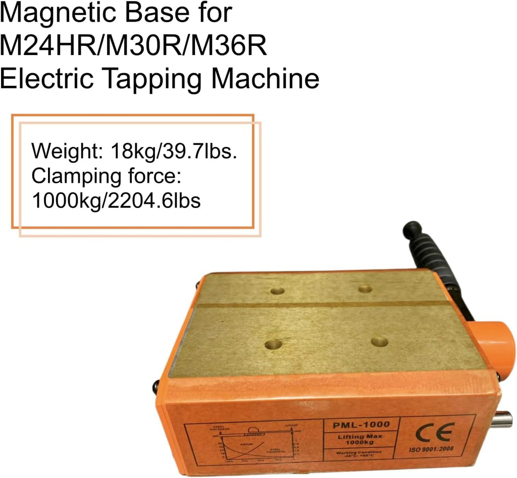 Magnetic Base for Tapping Arm Electric Tapping Machine Mobile Base Magnet for M24HR/M30R/M36R Tapping Machine.