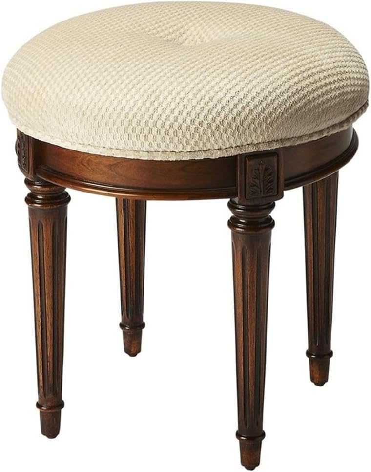 Butler Bernadette Olive Ash Burl Vanity Stool