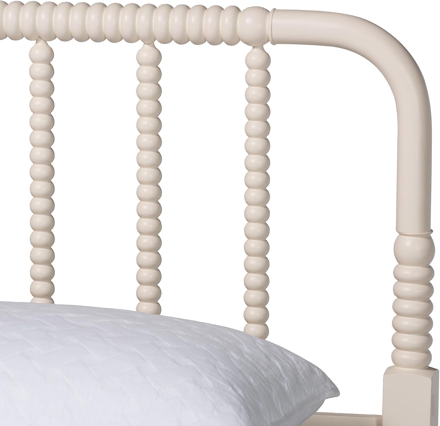 Baxton Studio Braith Farmhouse Ivory Spindle Wood King Size 4-Piece Bedroom Set