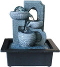 Small Indoor Water Fountain Water Features Outdoor Tabletop Fountain Small Indoor Leisure Fountain Tabletop Decorative Fountain 10.2 Inch High Bowl Indoor