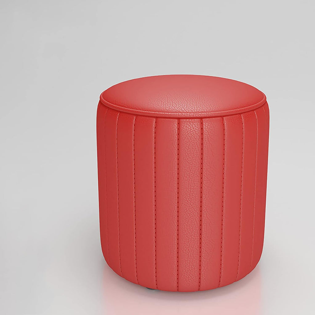 BTZHY Vanity Chair,Faux Leather Vanity Stool, Upholstered Make up Bench, Ottoman Foot Stool, Vanity Chair Tufted Footrest Stool Makeup Stool for Living Room, Dressing Room,D,30cm