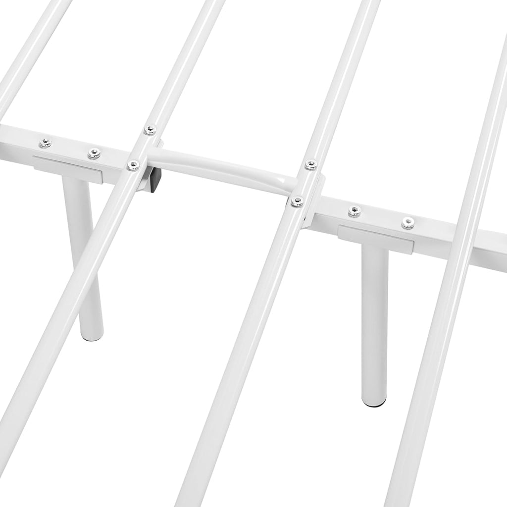 Yaheetech Classic Metal Platform Bed Frame Mattress Foundation with Victorian Style Iron-Art Headboard/Footboard/Under Bed Storage/No Box Spring Needed/Full Size White