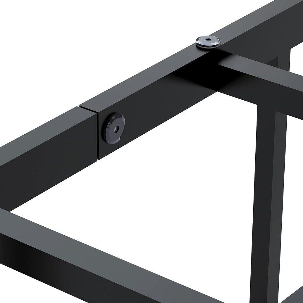 East West Furniture Dothan Traditional Metal Twin Bed Frame in Black