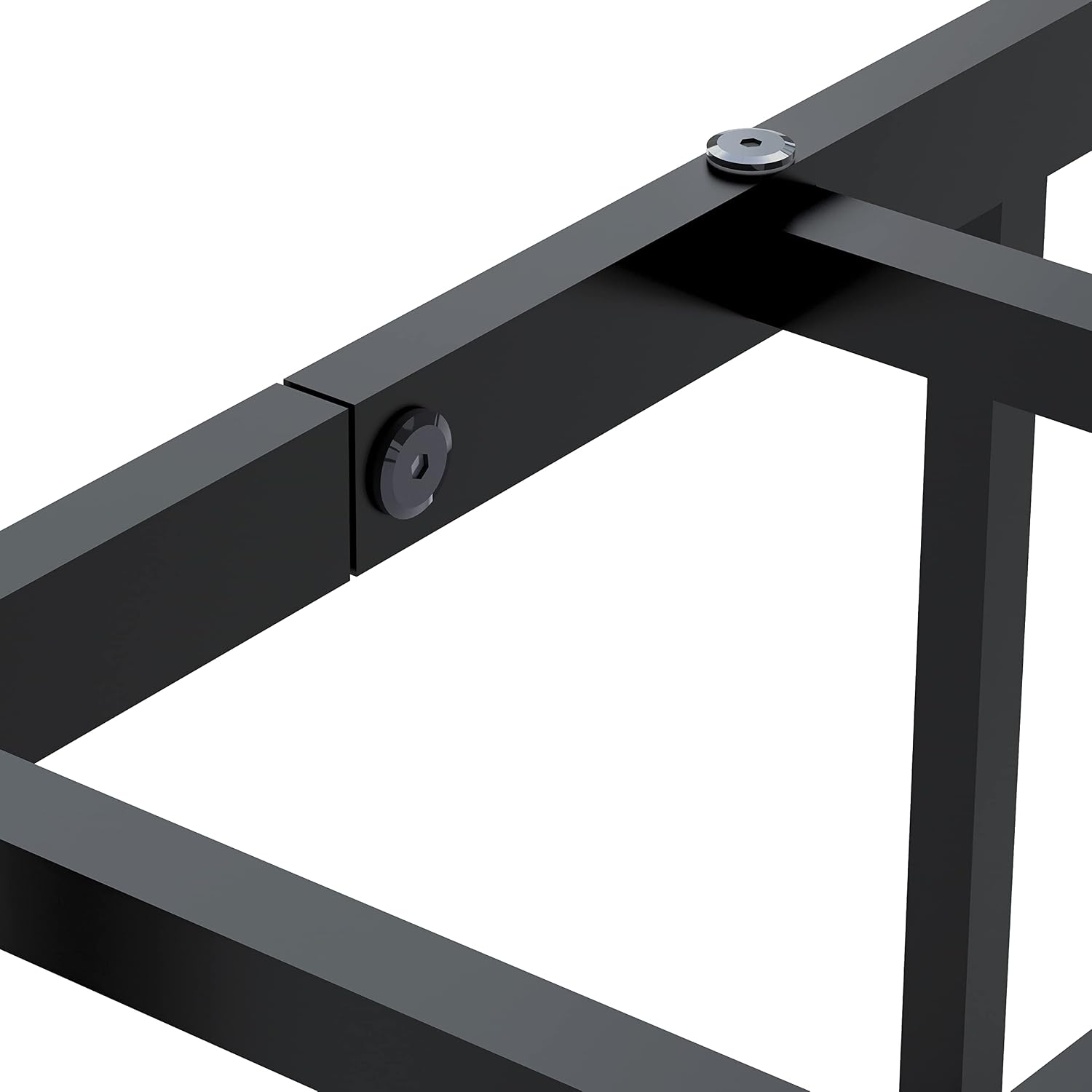 East West Furniture Dothan Traditional Metal Twin Bed Frame in Black