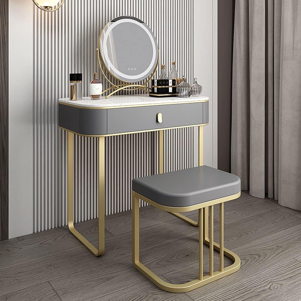 Vanity Benches Vanity Table Set Slate Bedside Table Integrated Dressing Table Bedroom Modern Small Dressing Table Dresser with Drawers (Color : A)