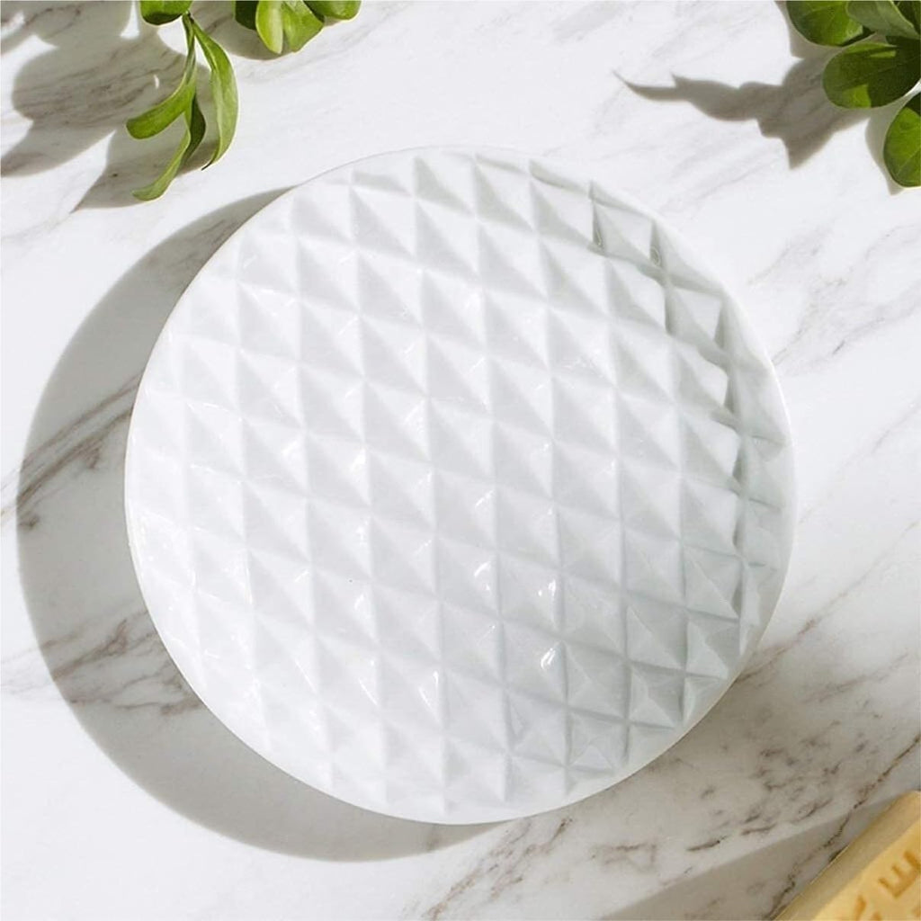 Vanity Bathroom Decor, 5pcs Ceramic Bathroom Accessories Set Geometric Bathroom Set Includes Lotion Dispenser Pump Tumbler Housewarming Gift