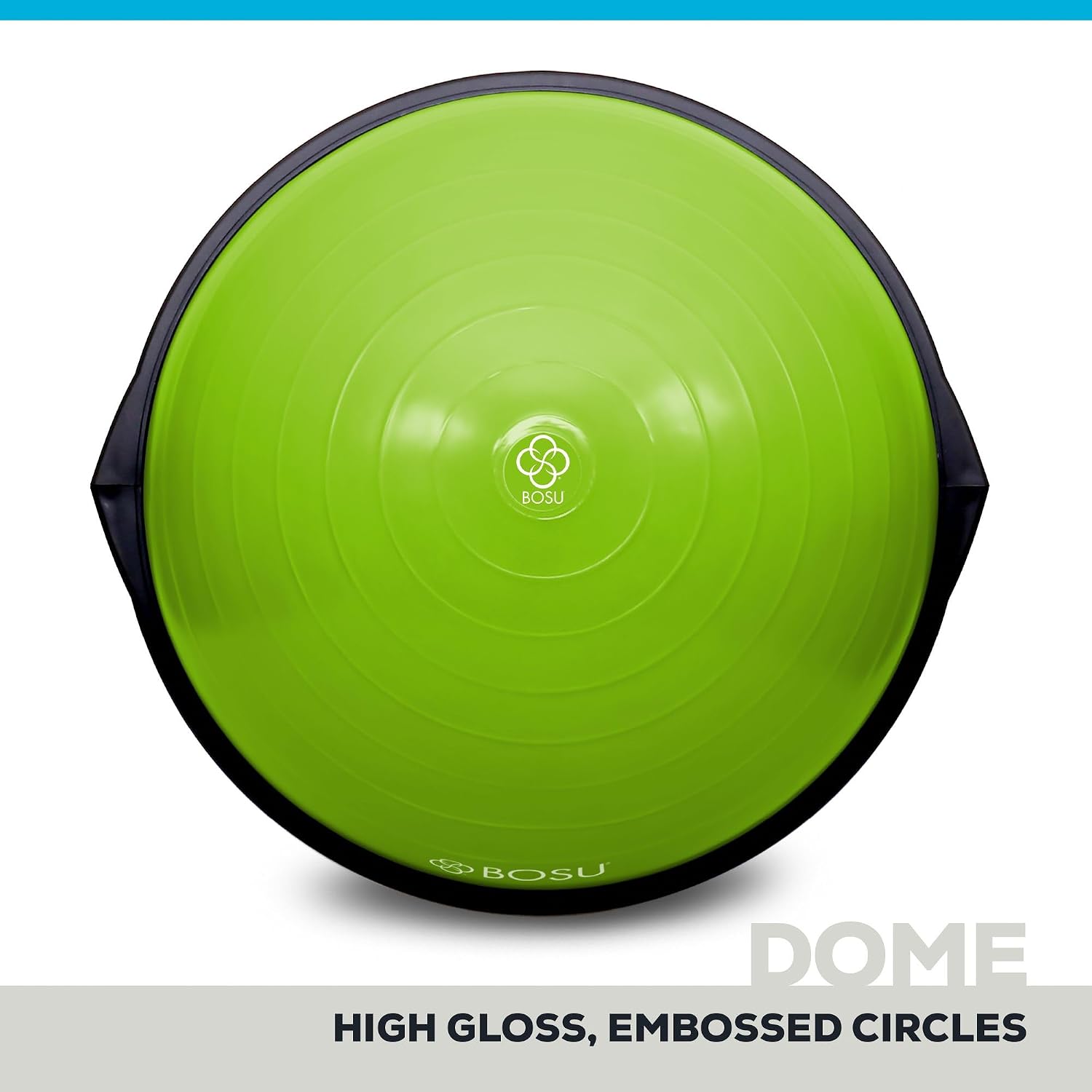 Bosu Balance Ball Exercise Trainer, Home Gym Equipment w/Guided Workouts & Pump, 26' Inflatable Fitness Platform for Strength Training, Standing, Balancing, and Core Workout