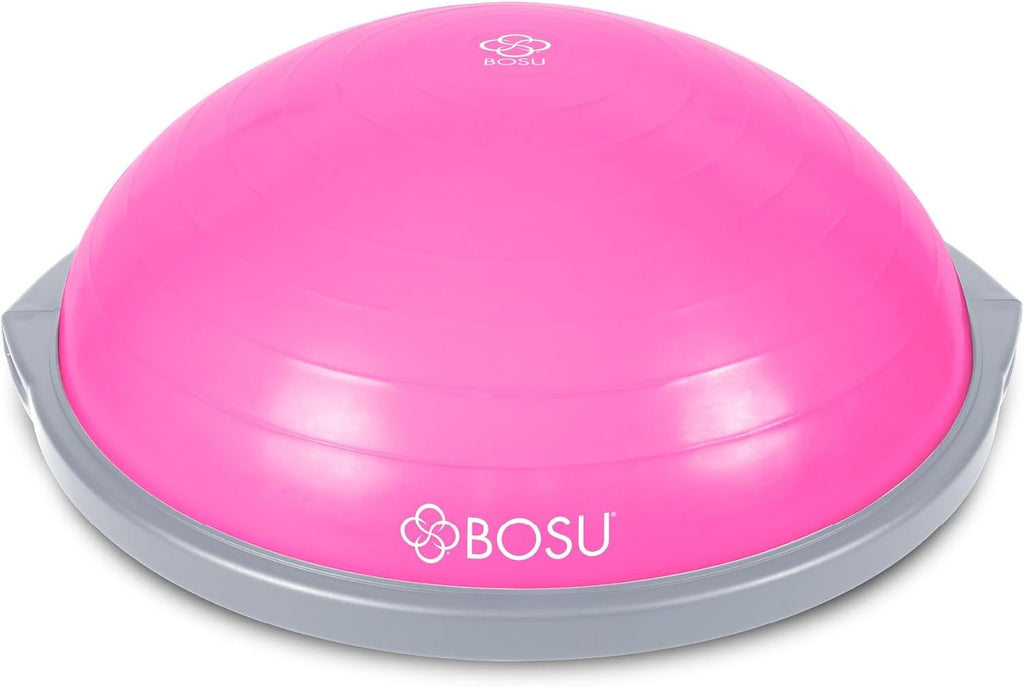 Bosu Balance Ball Exercise Trainer, Home Gym Equipment w/Guided Workouts & Pump, 26' Inflatable Fitness Platform for Strength Training, Standing, Balancing, and Core Workout
