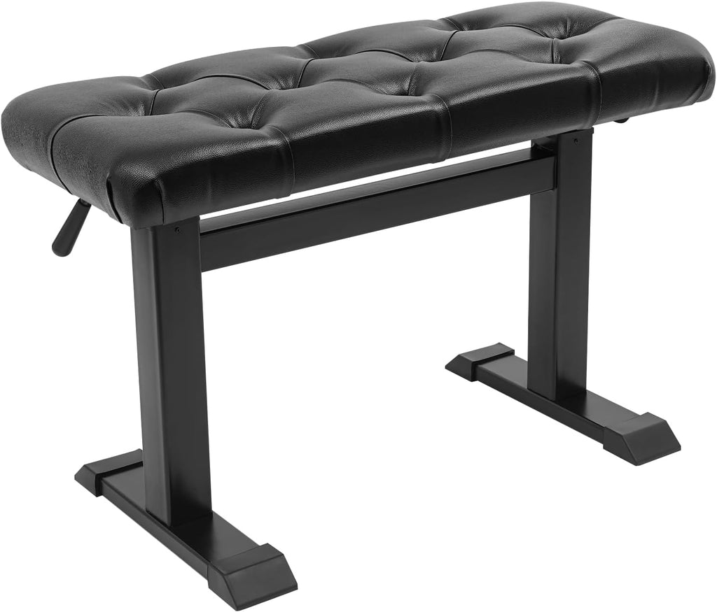 AngelcityCC Height-Adjustable Piano Bench Hydraulic Lifting Keyboard Bench with High-Density Sponges Cushion