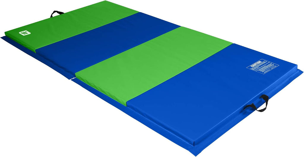 We Sell Mats - 4 ft x 8 ft x 2 in Premium Personal Fitness & Exercise Mat for Home Workout - Lightweight and Folds for Carrying – All Purpose Home Gym Mat – Thick Mat for Yoga, Pilates, Stretches