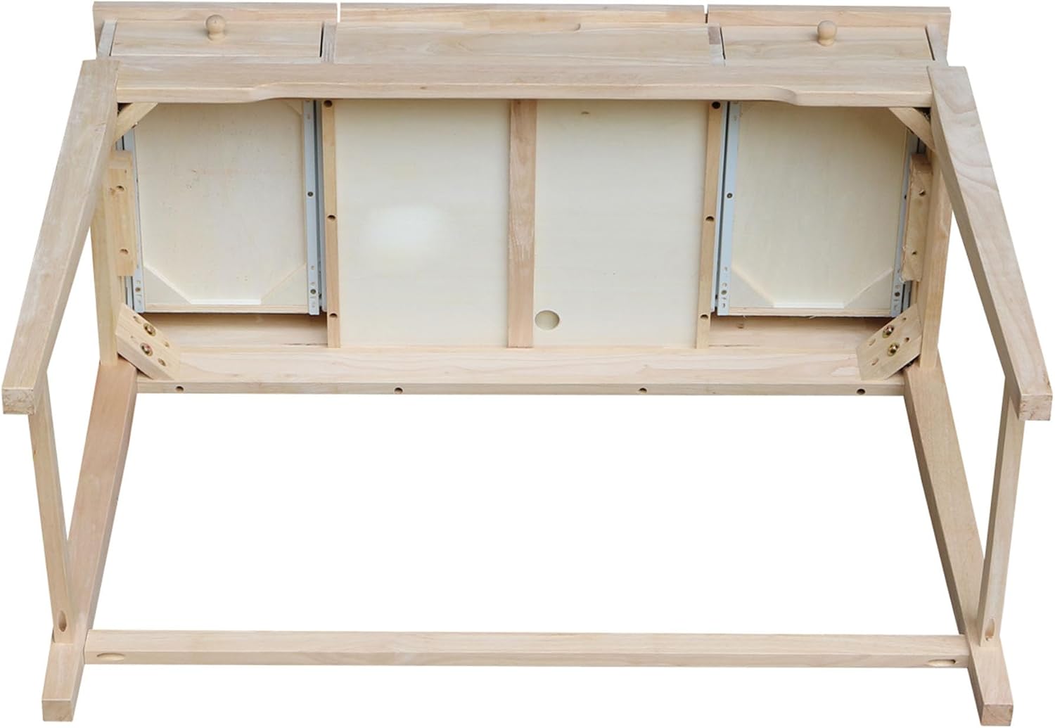 Solid Wood Vanity Table, Unfinished