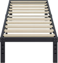 ZIYOO Twin XL Bed Frame 16 Inches Tall, 3 Inches Wide Wood Slats with 2500 Pounds Support for Foam Mattress, No Box Spring Needed, Underbed Storage Space, Easy Assembly, Noise Free