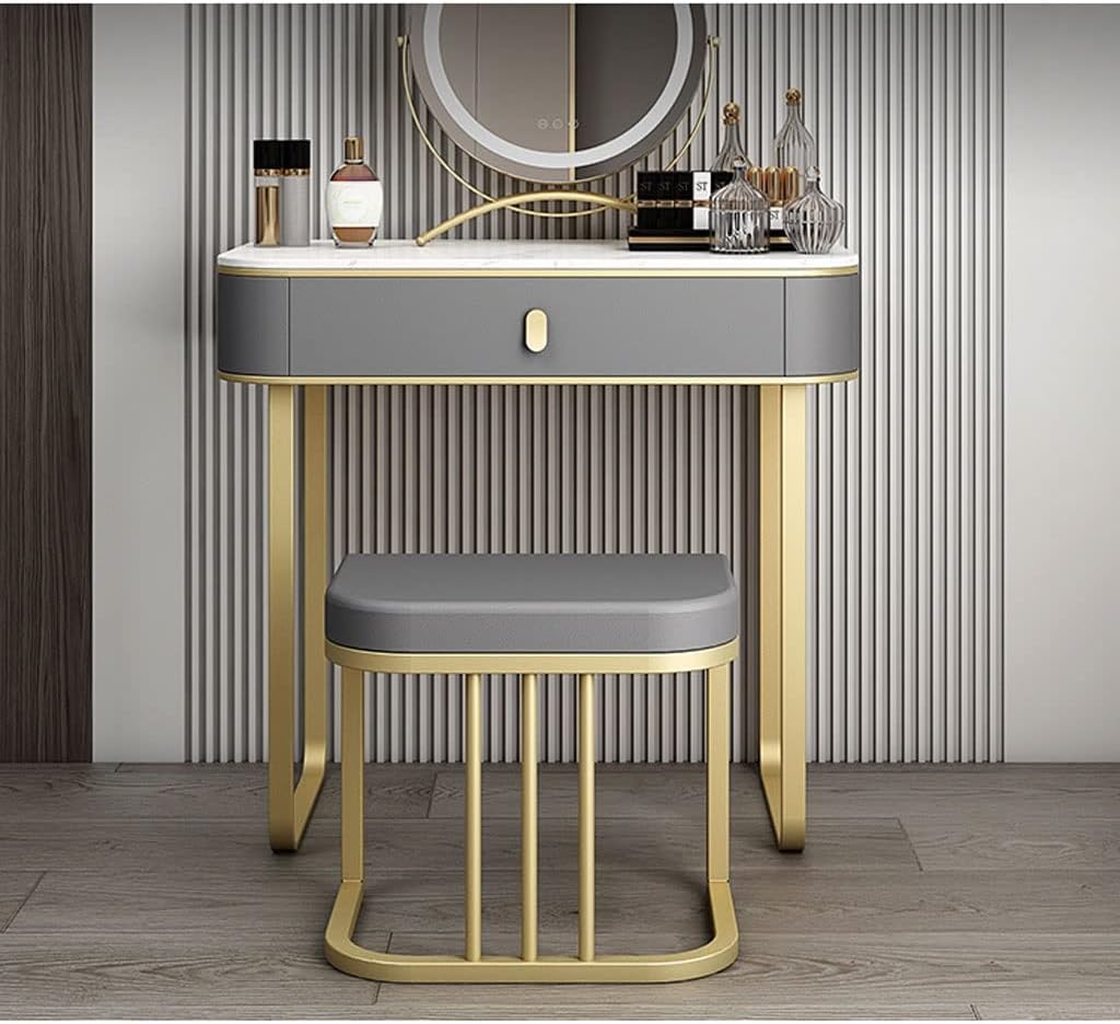 Vanity Benches Vanity Table Set Slate Bedside Table Integrated Dressing Table Bedroom Modern Small Dressing Table Dresser with Drawers (Color : A)