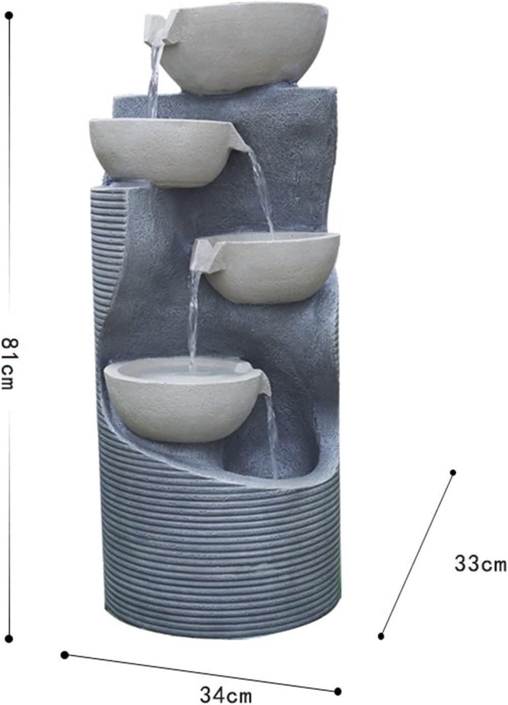 Outdoor Tabletop Fountain Water Decoration – Circulating Water Landscape Feature for Garden, Patio, Balcony, Or Home Decor