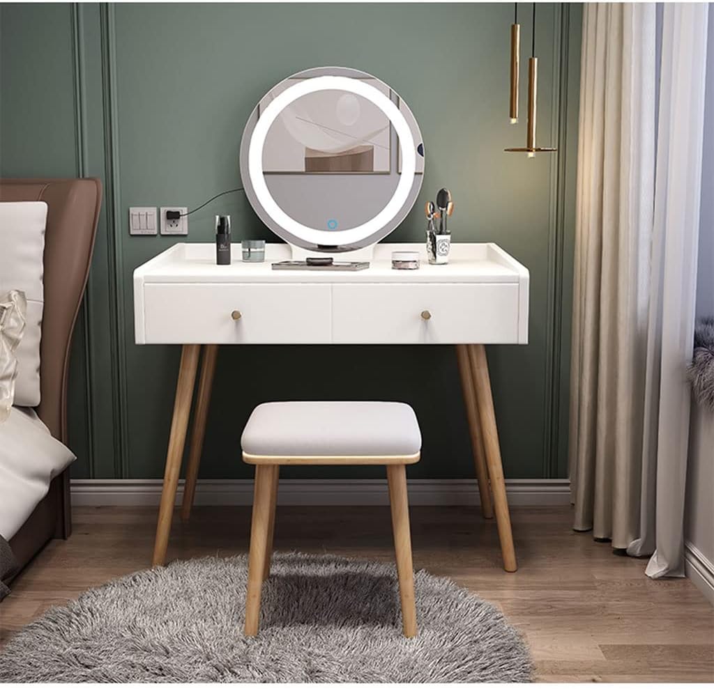 Vanity Benches Vanity Table Set Ladies Fashion Makeup Table Dresser Storage Cabinet Bedroom Modern Dresser Dresser with Drawers (Color : C)