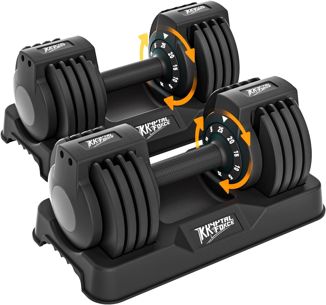 Adjustable Dumbbell Set of 2, 110lbs/50lbs Free Weights Dumbbell Set, 5-in-1/10-in-1 Quick-Lock Hand Weights, 25lbs/55lbs Pair with Anti-Slip Texture Handle, Weight Set For Home Gym Suit both Men and Women