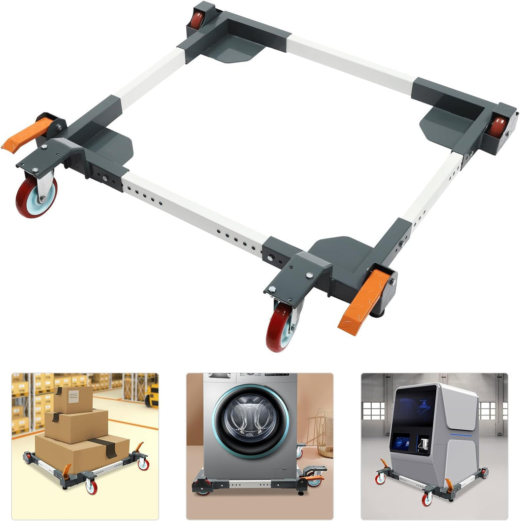 Mobile Base, 1500 lbs Weight Capacity Adjustable Mobile Base Max Size 28'x33.5', Heavy Duty Universal Mobile Base with Swivel Wheels for Moving Tools, Machines and Large Objects