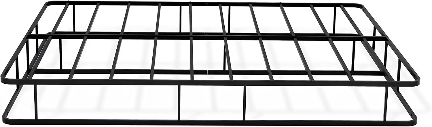 East West Furniture Dothan Traditional Metal Queen Bed Frame in Black