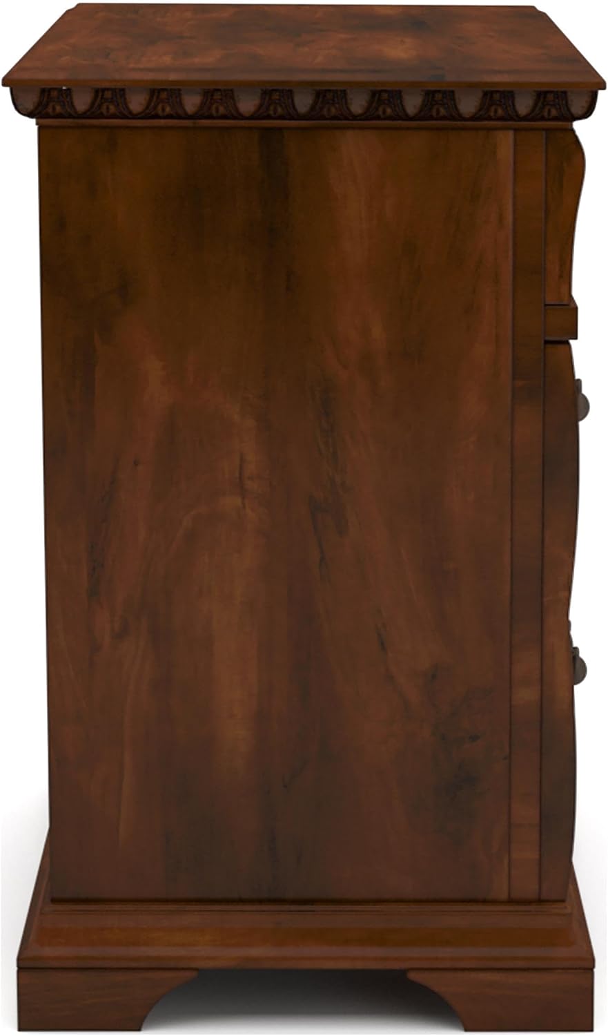 Furniture of America FOA Oulette 2-Piece Cherry Solid Wood Bedroom Set - King + Nightstand
